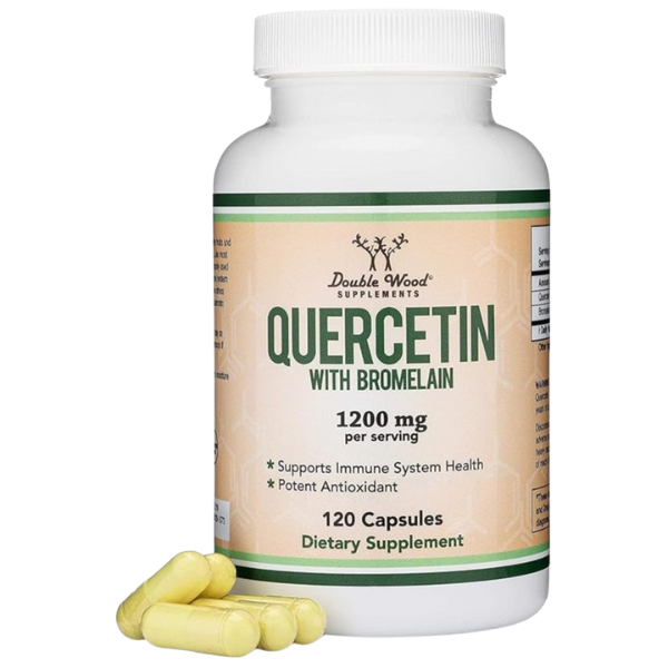 Quercetin with Bromelain 1200 per serving 120 capsules Double Wood Supplements
