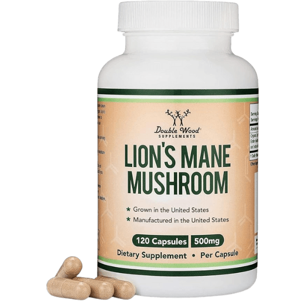 Double Wood Supplements | Lion’s Mane Mushroom | 120 x 500mg Capsules