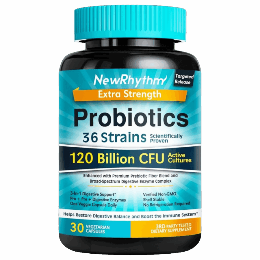 NewRhythm | Probiotics / 120 Billion CFU / 36 Strains | 30 x 120 B/CFU Capsules