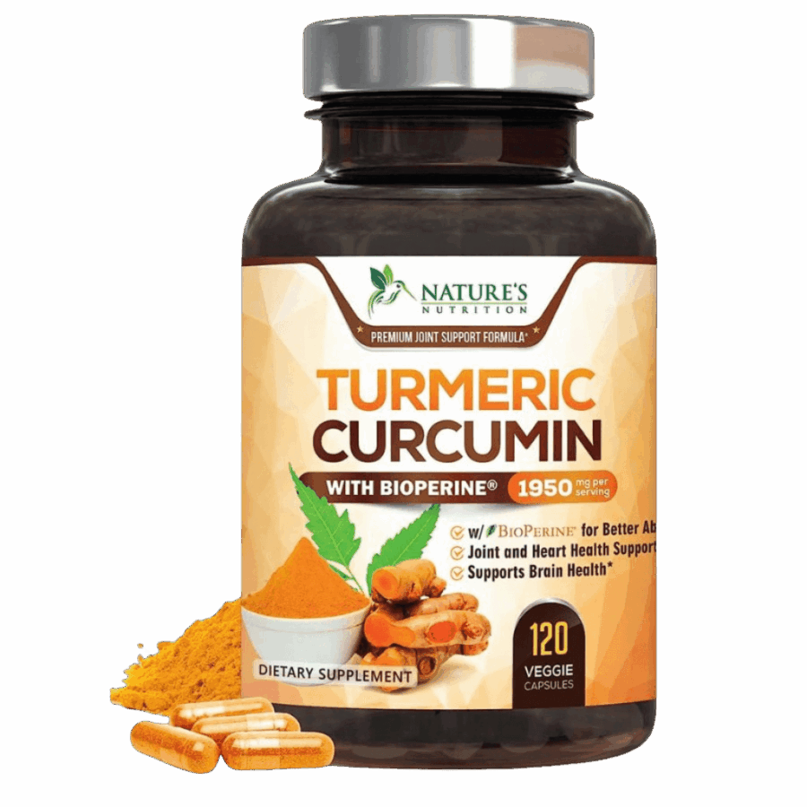 Nature’s Nutrition | Turmeric Curcumin | 120 x 650mg Capsules