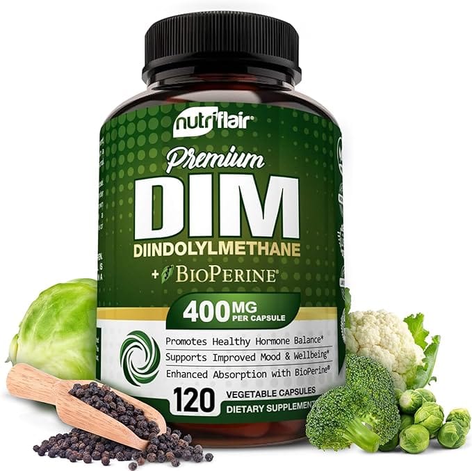 Nutriflair DIM (Diindolylmethane) 120 x 400mg Capsules
