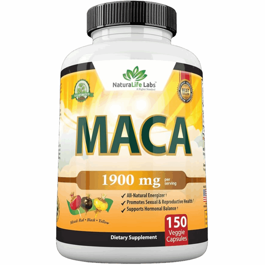 NaturalLife Labs Maca Root (Black,Red,Yalow) 150 x 950mg Capsules