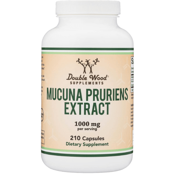 Double Wood Supplements | Mucuna Pruriens Extract | 210 x 500mg Capsules