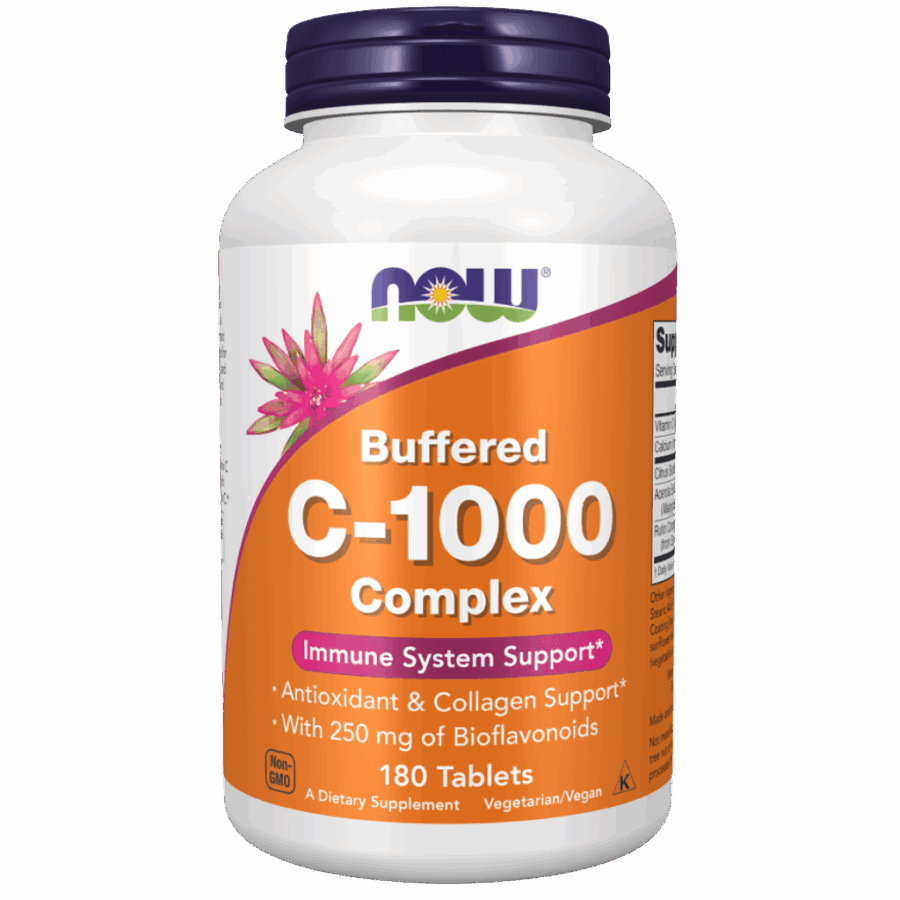 Now Foods | Buffered C-1000 Complex + 250mg Bioflavonids (180 Tablets) | 180 x 1000mg Tablets