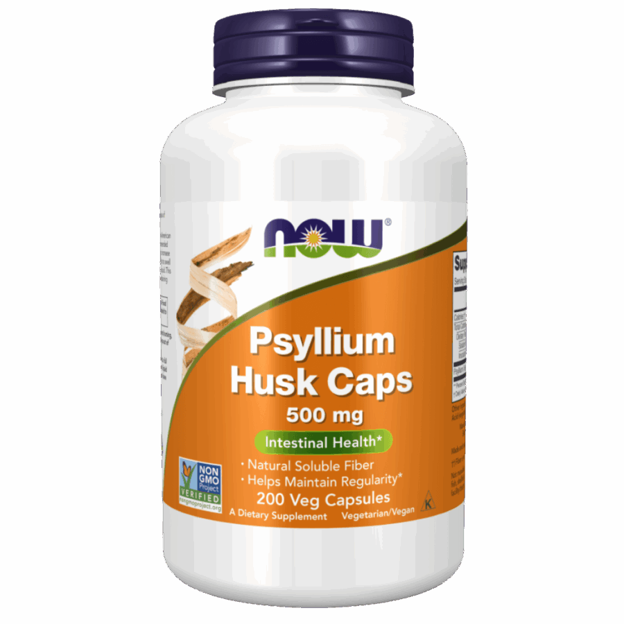 Now Foods | Psyllium Husk Capsules (200 x 500mg) | 200 x 500mg Capsules