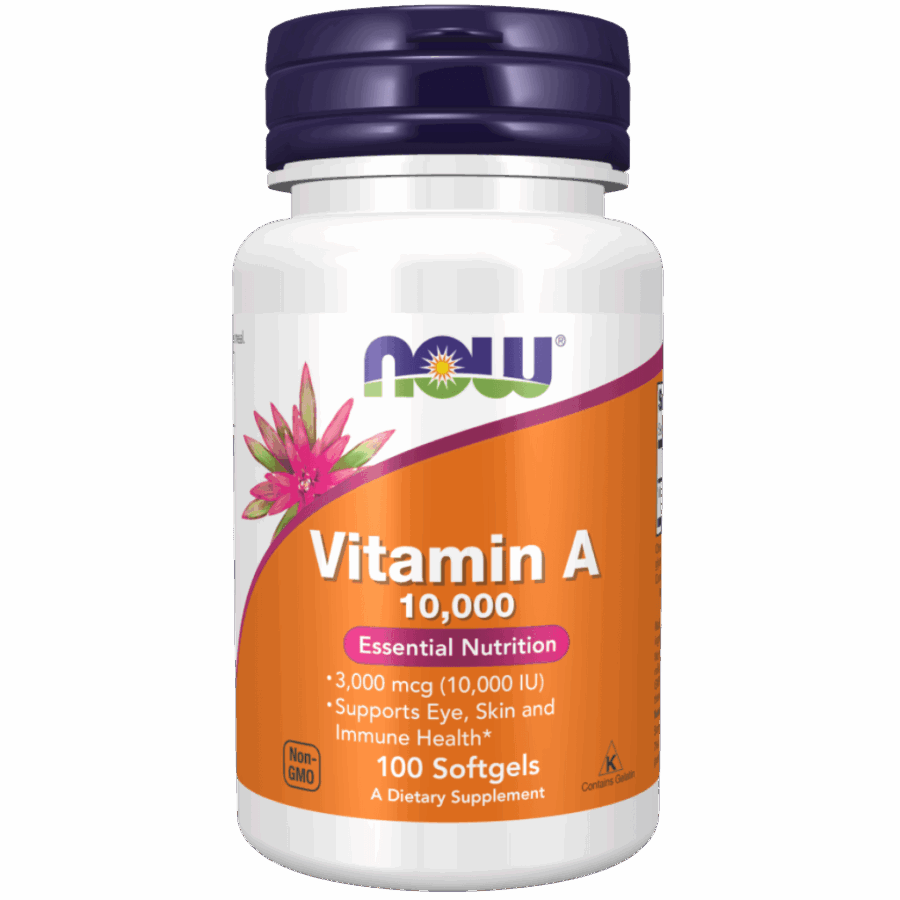 Now Foods | Vitamin A (10,000IU) | 100 x 10,000 IU Softgels