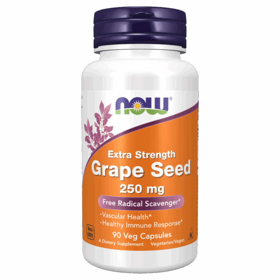 Now Foods | Grape Seed Extract (90 x 250mg Capsules) | 90 x 250mg Capsules