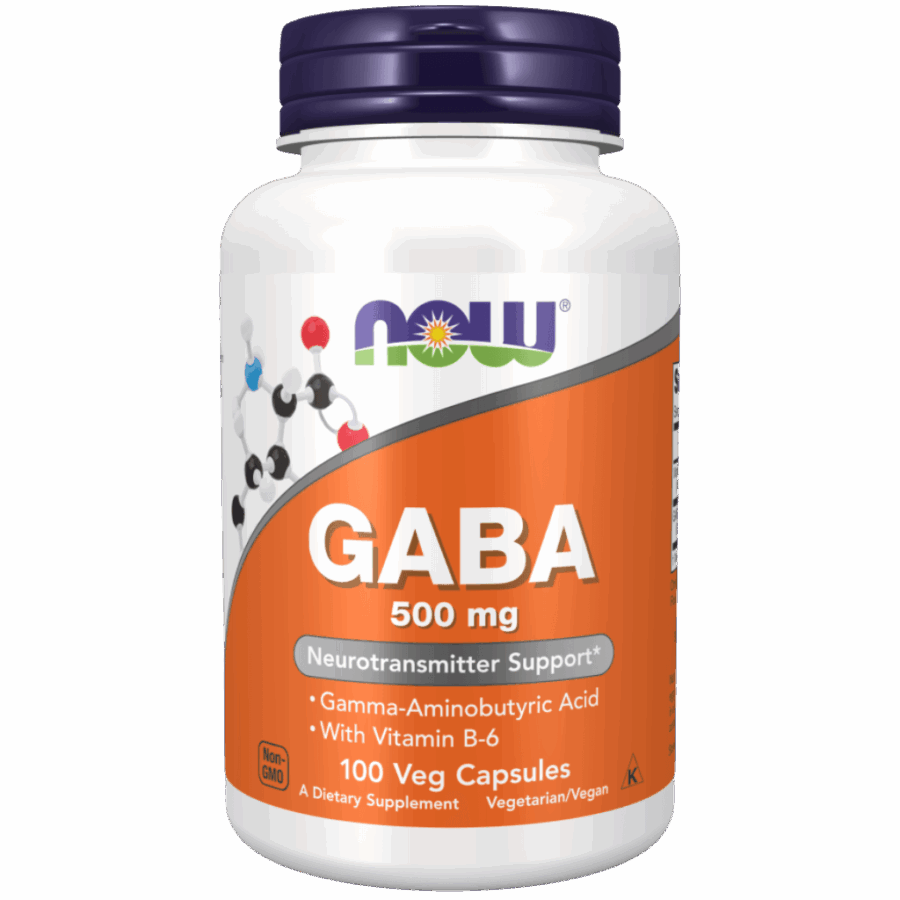 Now Foods | GABA (100 x 500mg Capsules) | 100 x 500mg Capsules