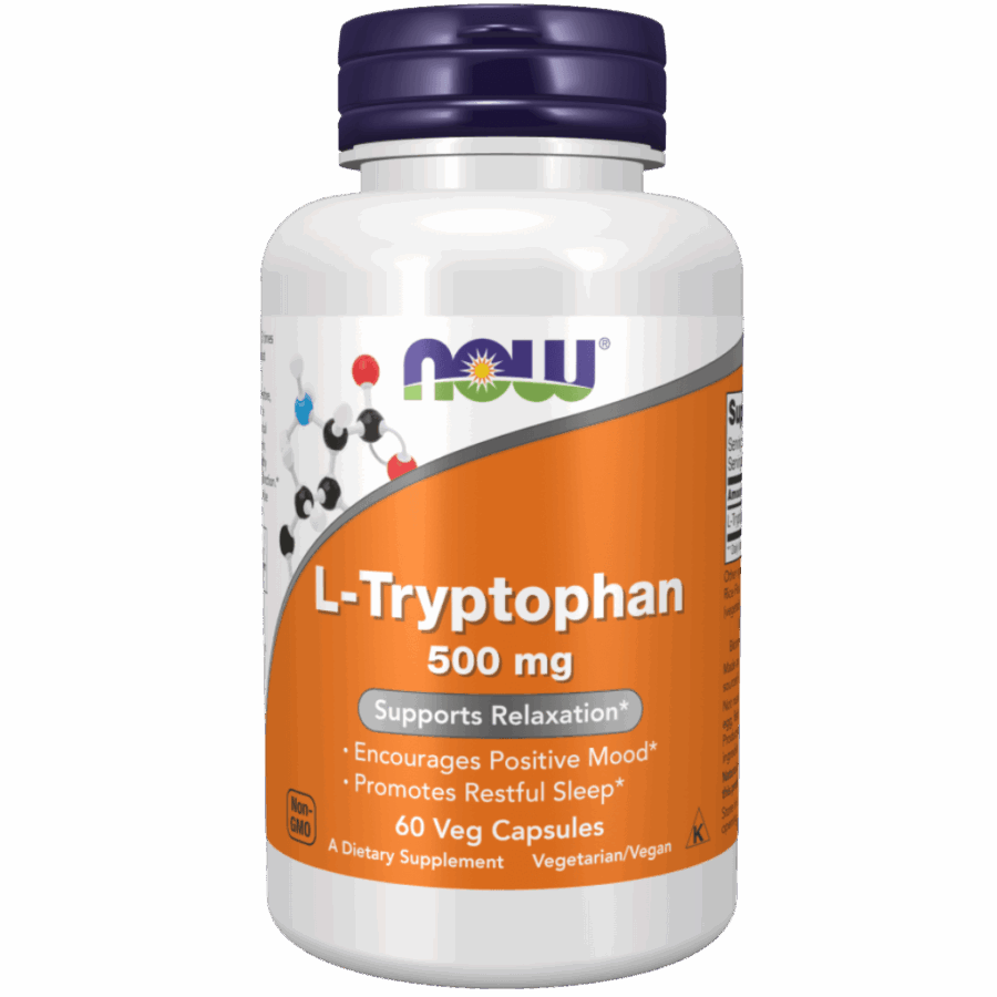 Now Foods | L-Tryptophan (60 x 500mg Capsules) | 60 x 500mg Capsules