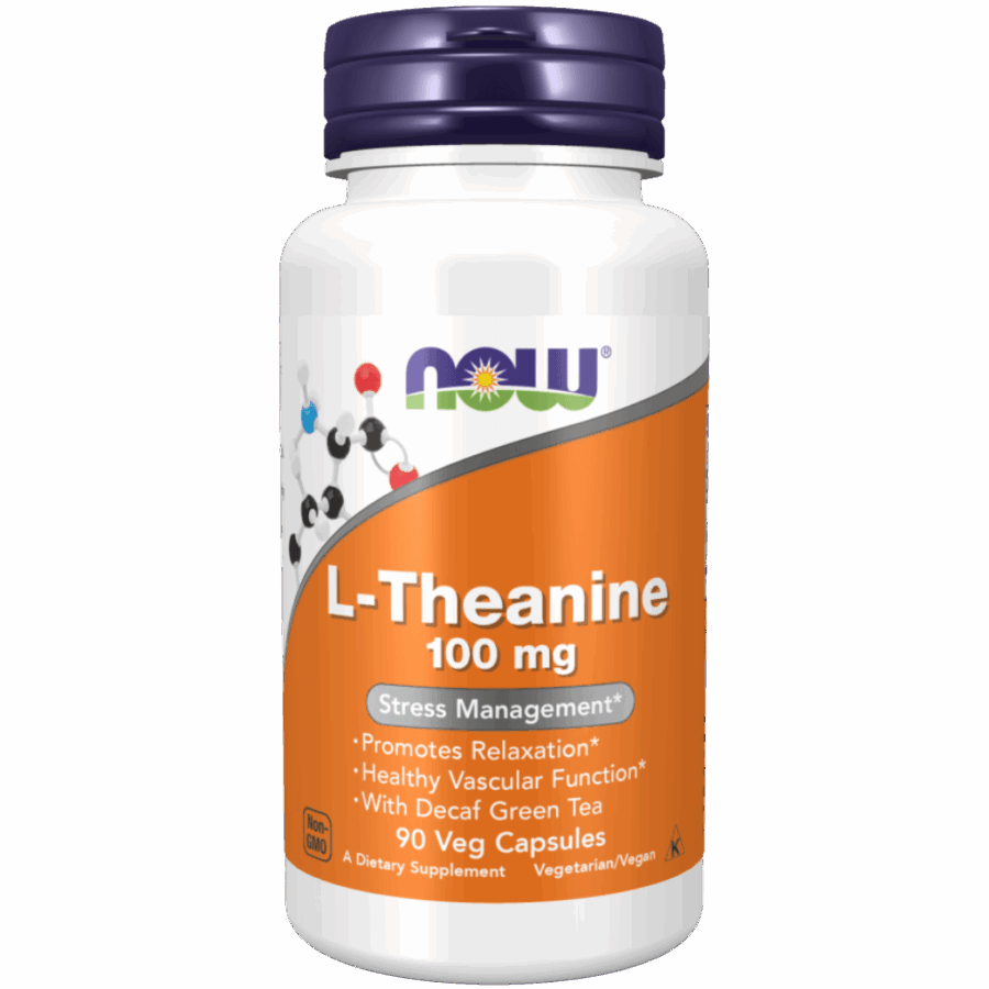 Now Foods | L-Theanine (90 x 100mg Capsules) | 90 x 100mg Capsules