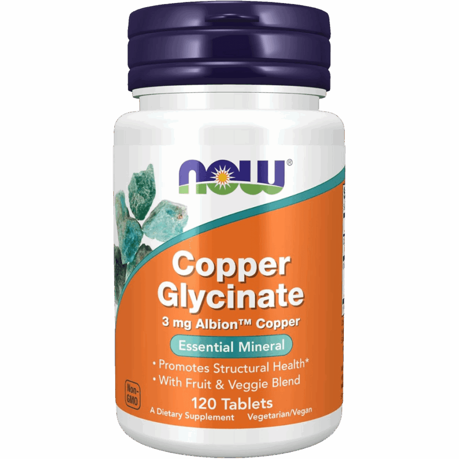 Now Foods | Copper Glycinate | 120 x 3mg Tablets
