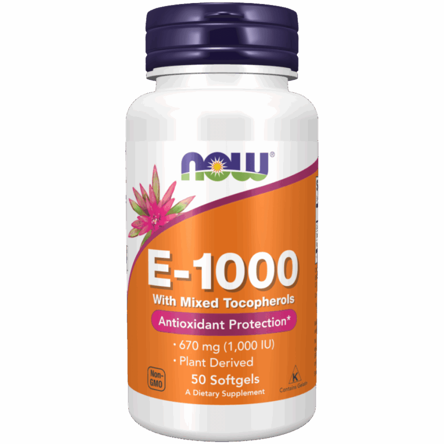 Now Foods | Vitamin E 1000 IU (50 Softgels) | 50 x 1000 IU Softgels