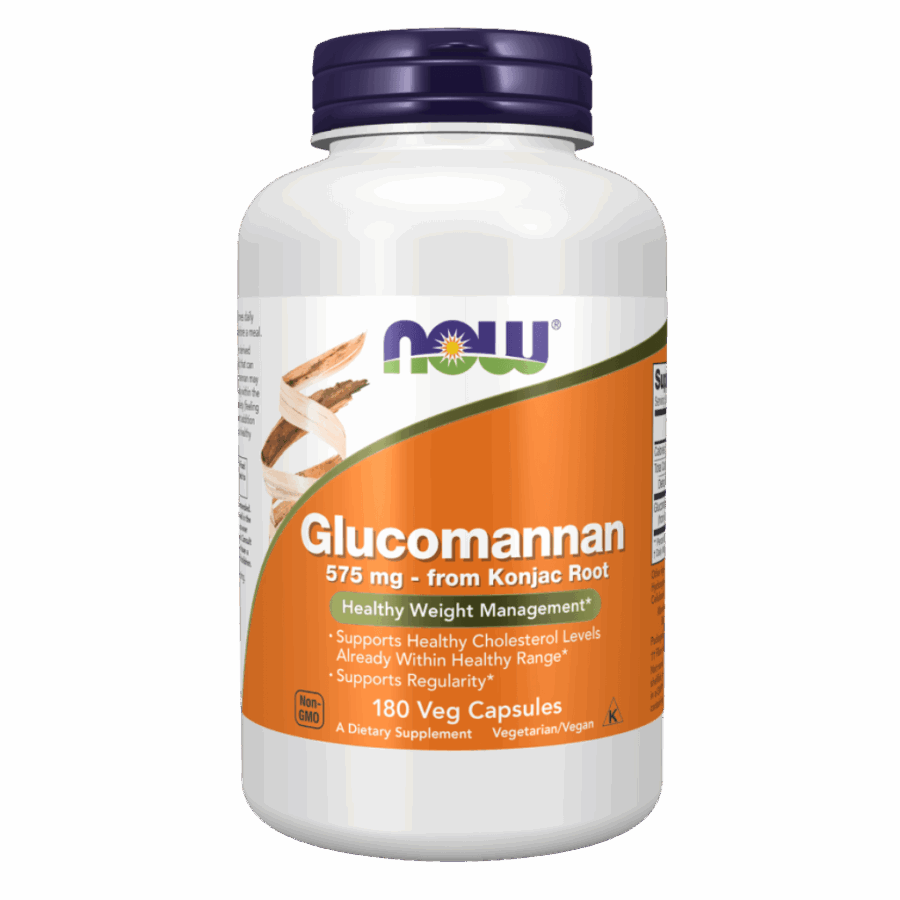 Now Foods | Glucomannan (180 x 575mg Capsules) | 180 x 575mg Capsules