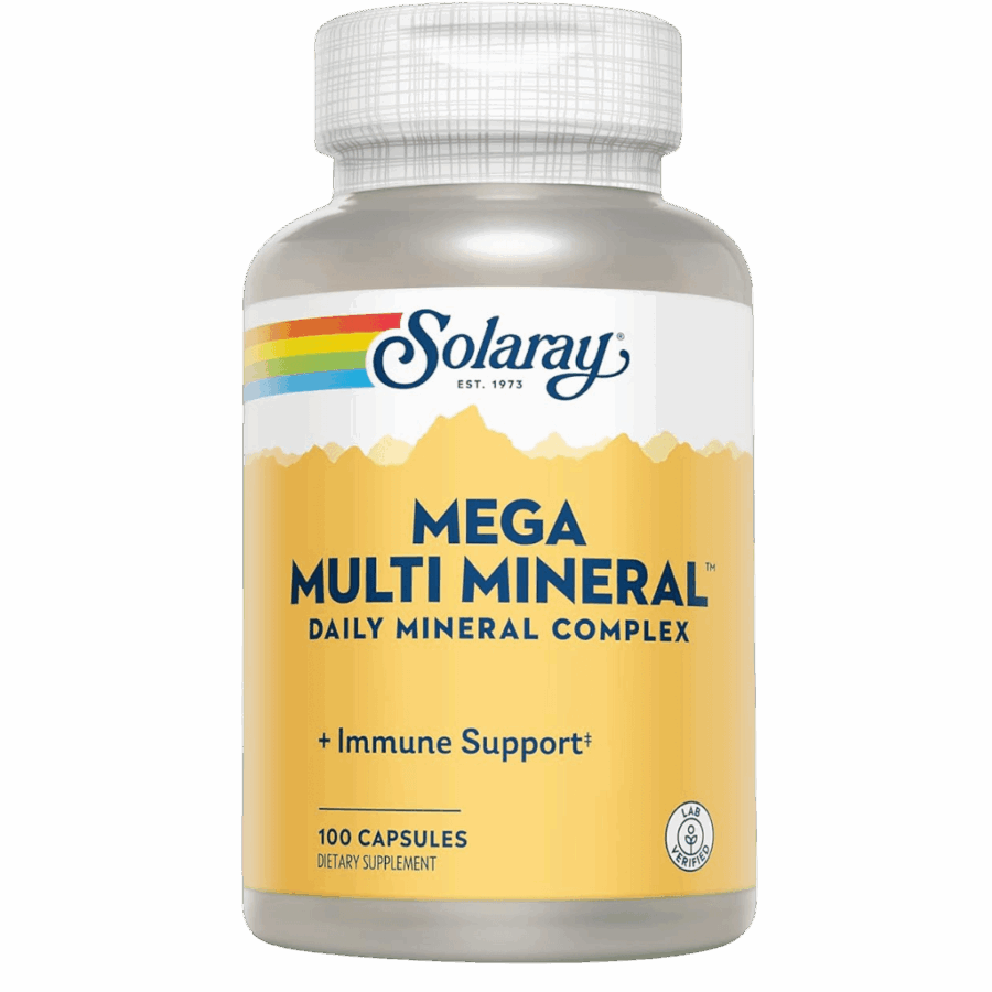 Solaray | Chelated Mega Multi Mineral (100 Capsules) | 100 Capsules