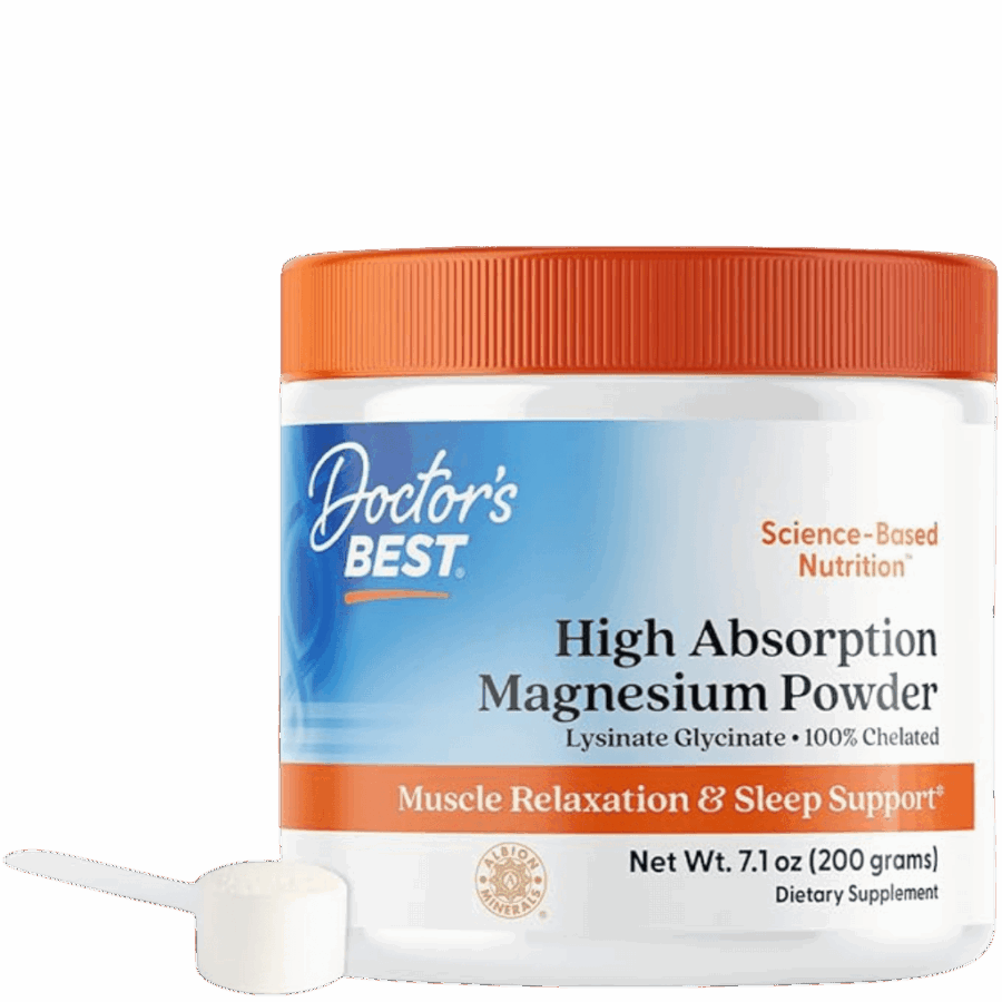 Doctor's Best Vitamins | High Absorption Magnesium Glycinate Powder Unflavored (200g) | 200g