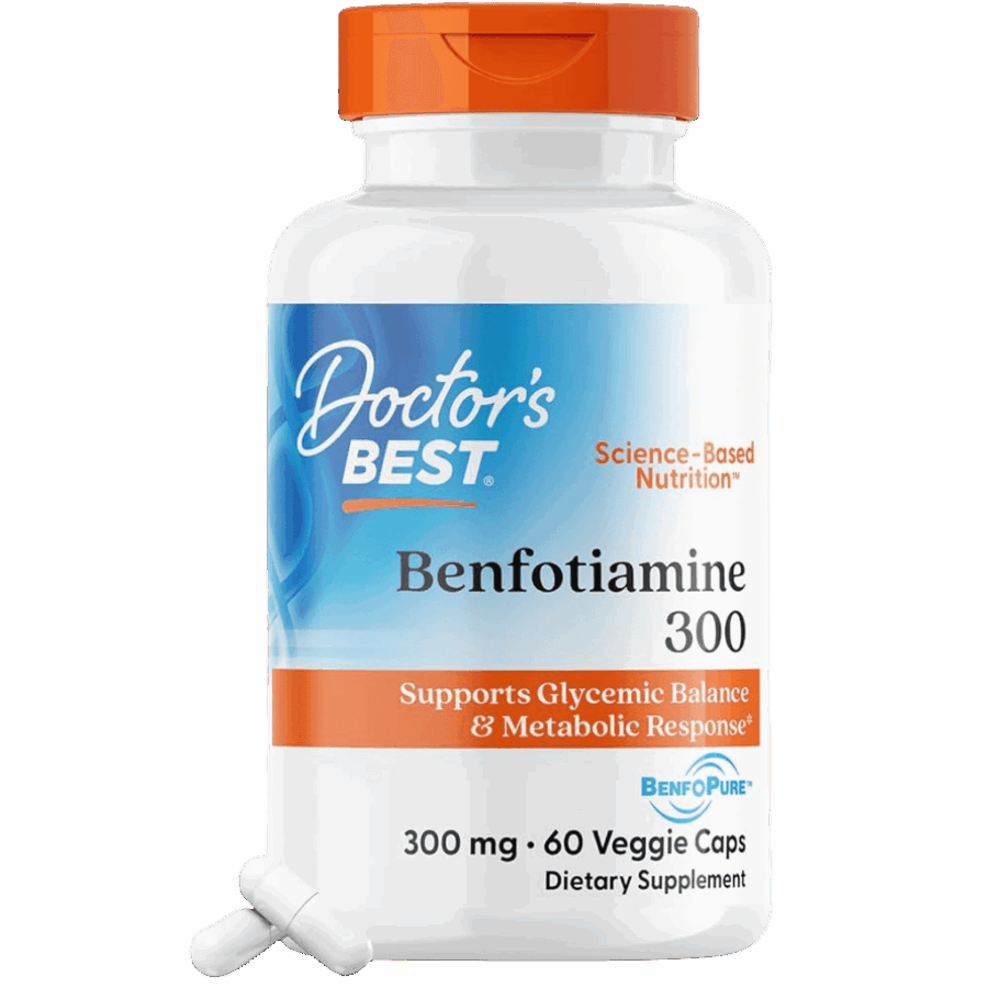 Doctor’s Best Vitamins | B-1 Benfotiamine 300 (60 x 340mg Capsules) | 60 x 340mg Capsules