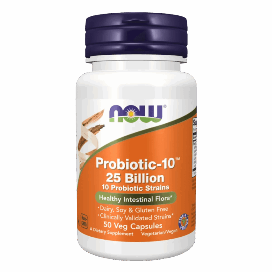 Now Foods | Probiotic-10 / 25 Billion CFU (50 Capsules) | 50 x 160mg Capsules