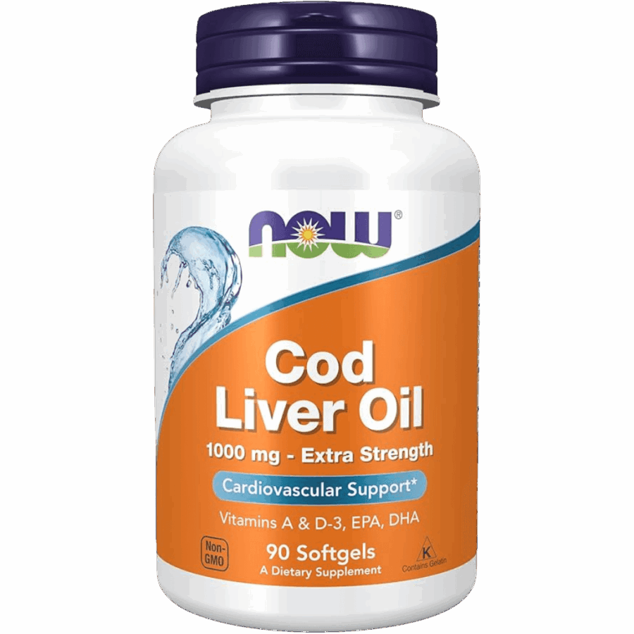 Now Foods | Cod Liver Oil Softgels | 90 x 1000mg Softgels