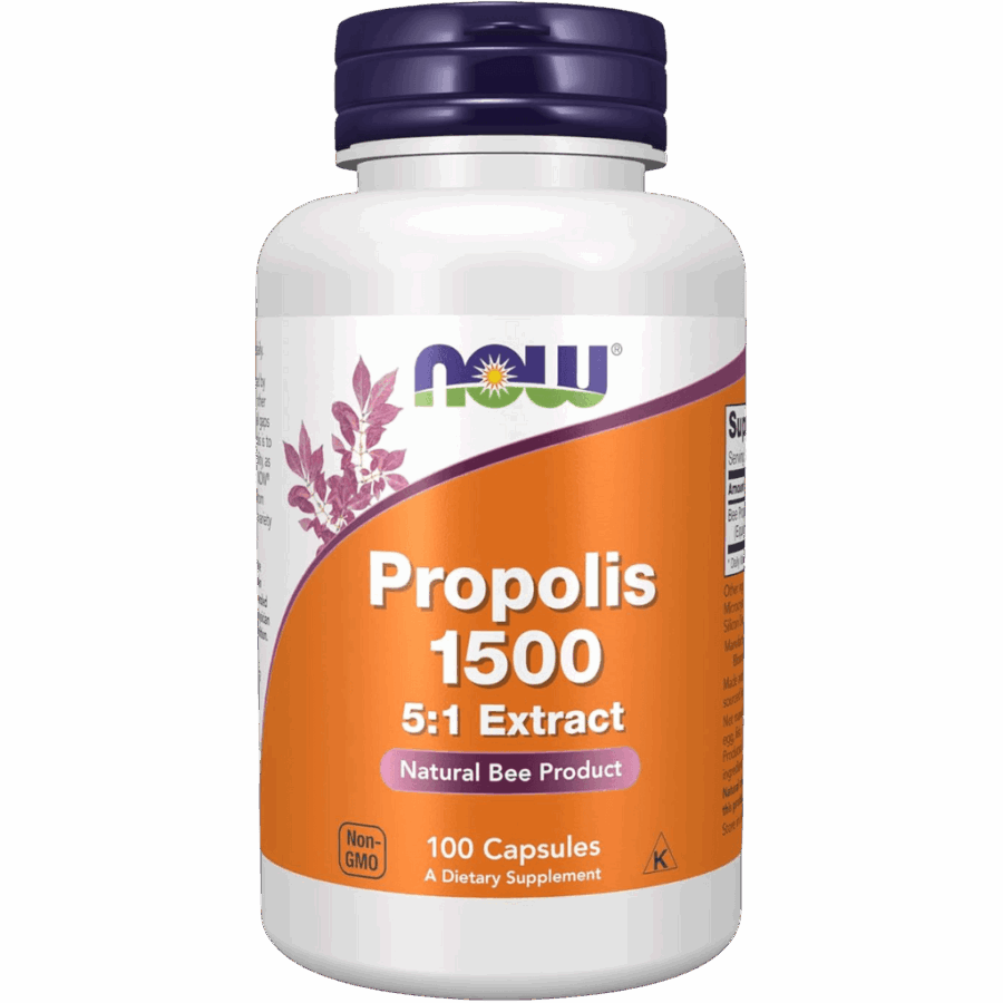 Now Foods | Propolis 1500 | 100 x 1500mg Capsules (Extract 300mg)
