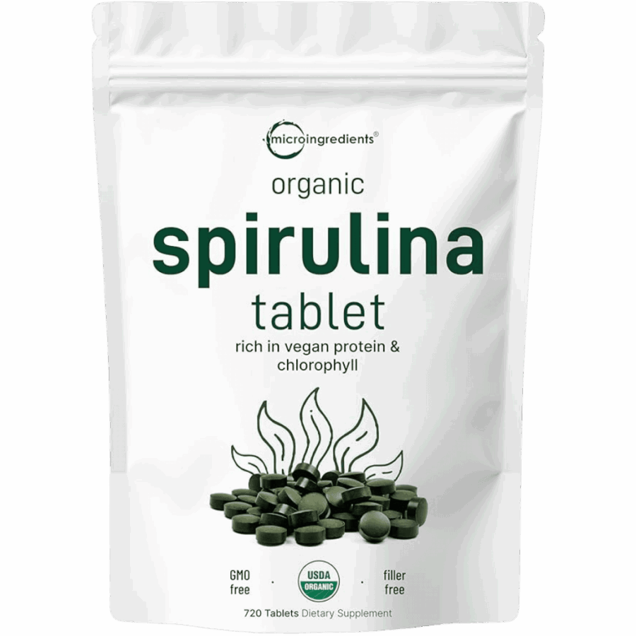 Micro Ingredients | Organic Spirulina Tablets | 720 x 500mg Tablets