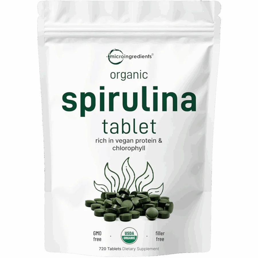 Micro Ingredients | Organic Spirulina Tablets | 720 x 500mg Tablets