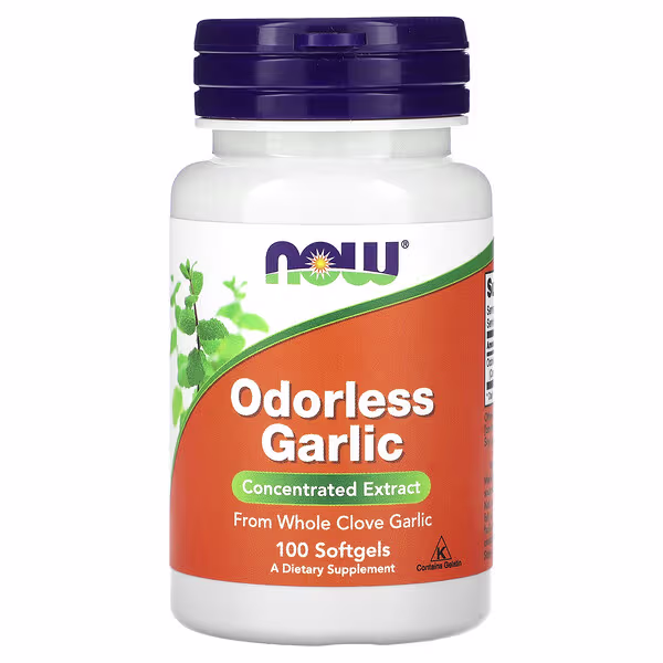 Odorless Garlic | 100 x 25mg Softgels | Now Foods