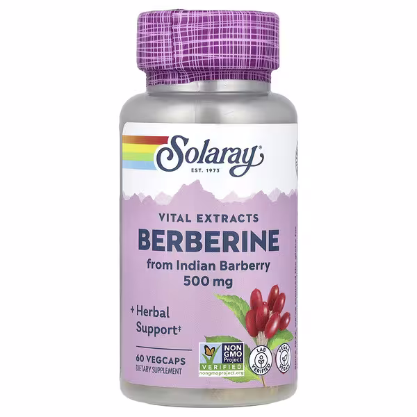 Berberine (60 x 500mg Capsules) | Solaray