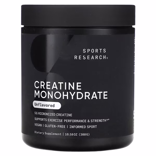 Creatine Monohydrate Micronized (300g / 60 Servings) | Sports Research