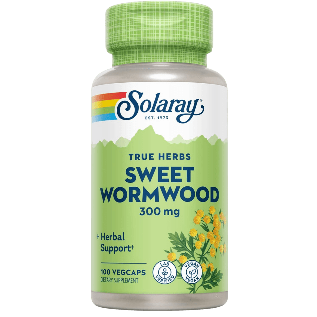 Sweet Wormwood 100 x 300mg Capsules Solaray front No BG