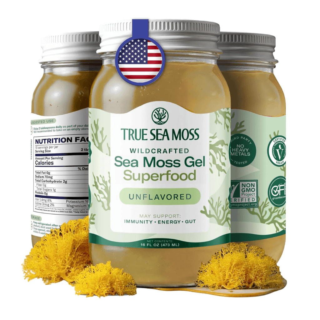 Wild Crafted Irish Sea Moss Gel front canva