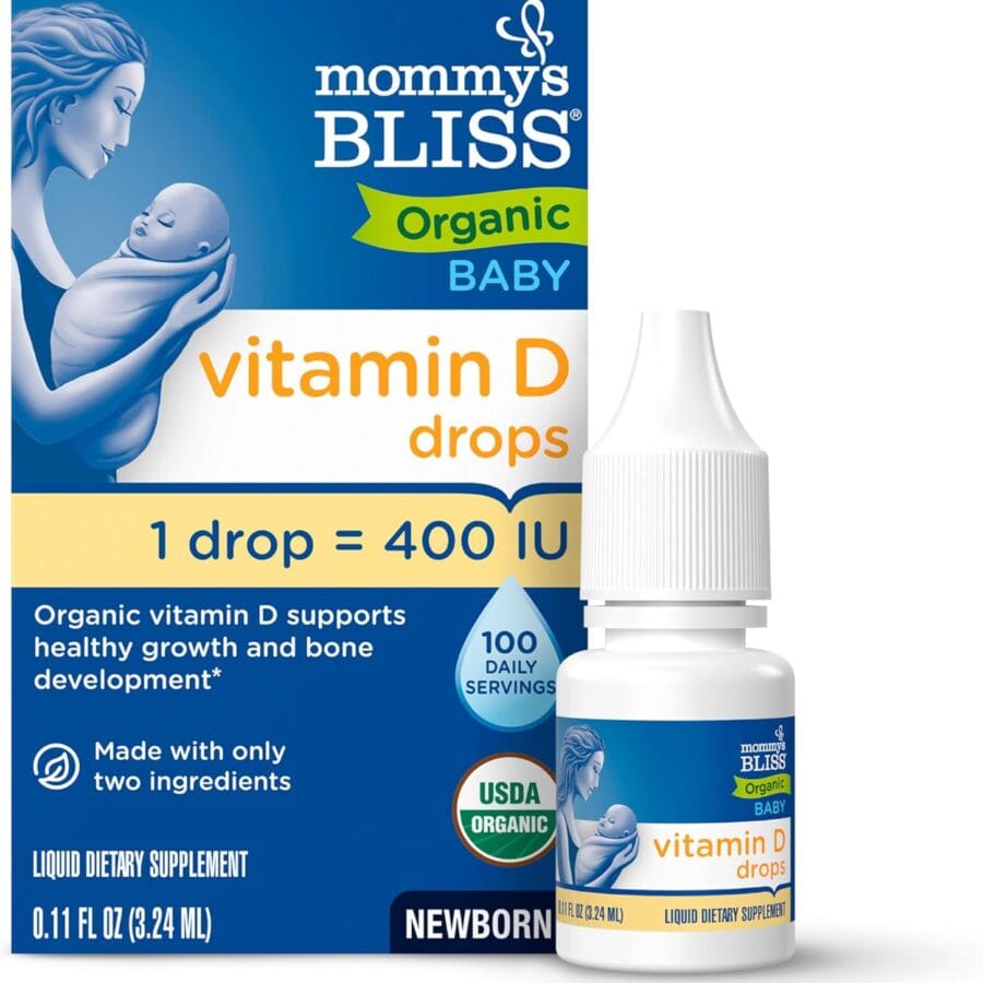 Organic Vitamin-D Baby Drops (100 Drops x 400IU / 3.24ml) | Mommy's Bliss