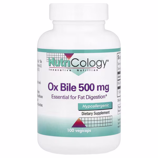 Ox Bile (100 x 500mg Capsules) | Nutricology