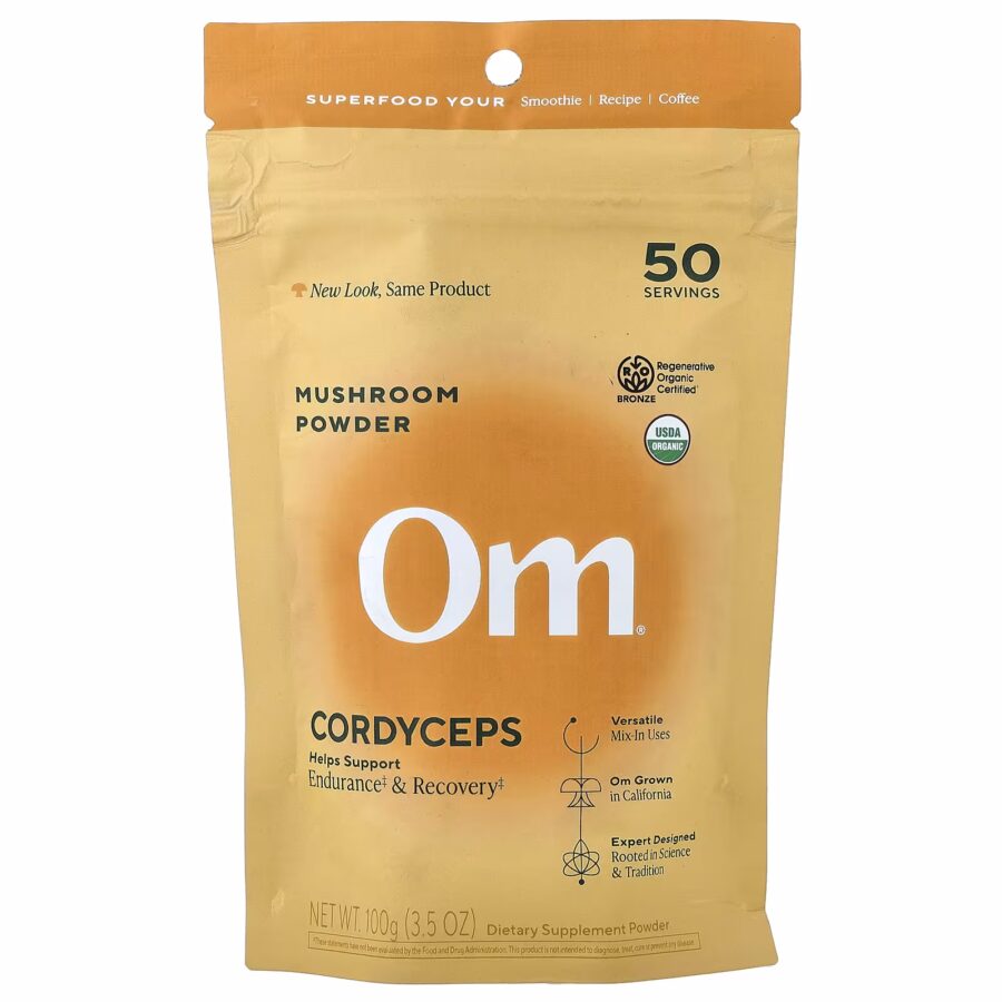 Organic Cordyceps Mushroom Powder | 100g | Om Mushrooms