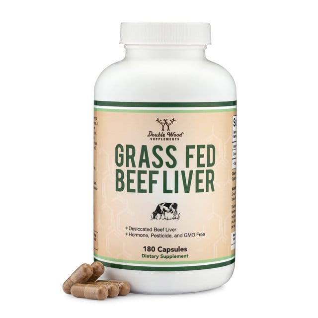 Grass Fed Beef Liver | 180 x 500mg Capsules | Double Wood Supplements