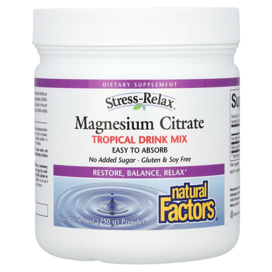 Magnesium Citrate Powder | 250g | Natural Factors