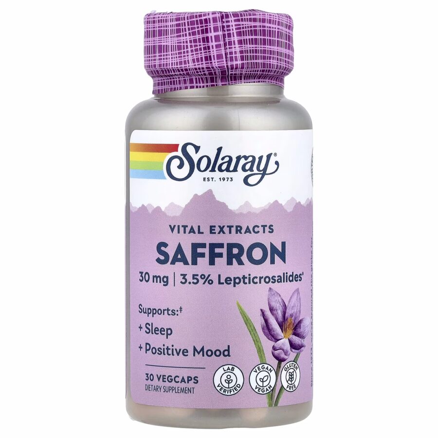 Saffron | 30 x 30mg Capsules | Solaray