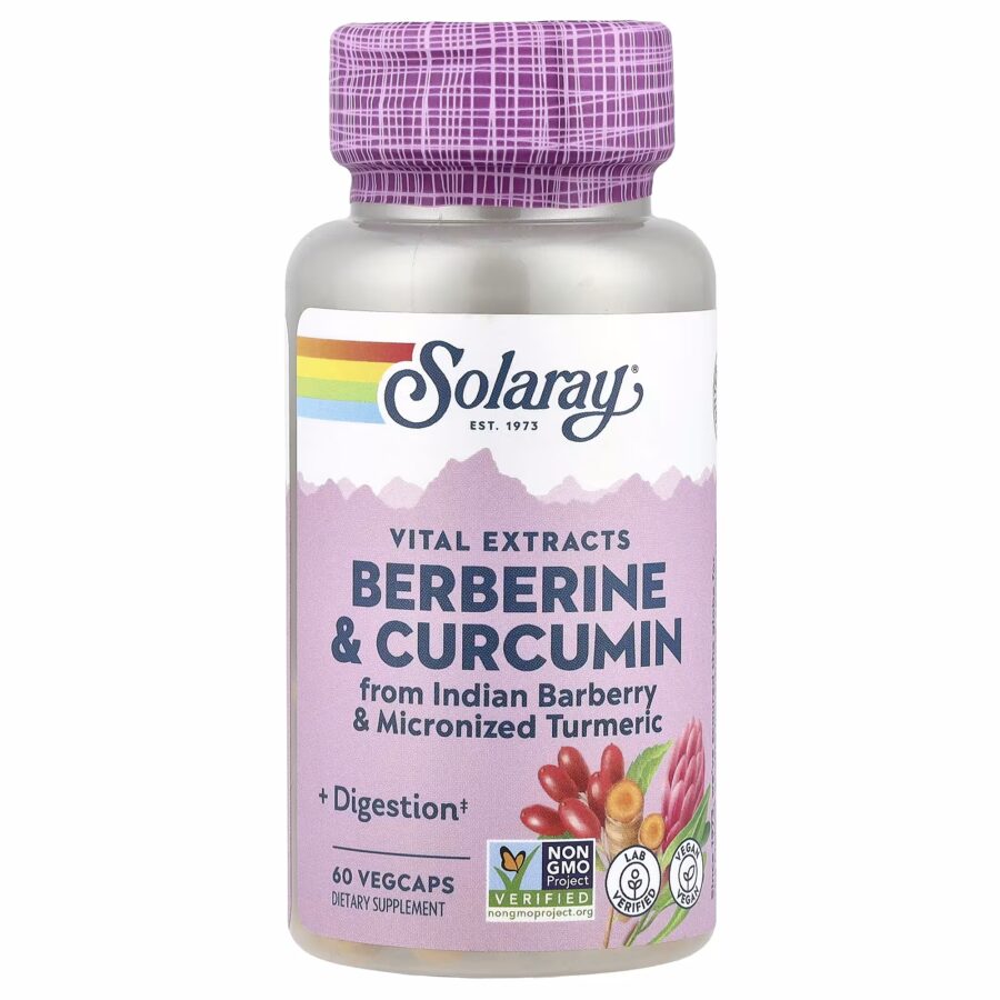 Berberine & Curcumin | 60 x 600mg Capsules | Solaray