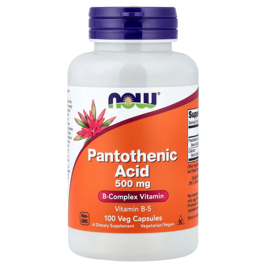 Vitamin B5 - Pantothenic Acid | 100 x 100mg Capsules | Now Foods