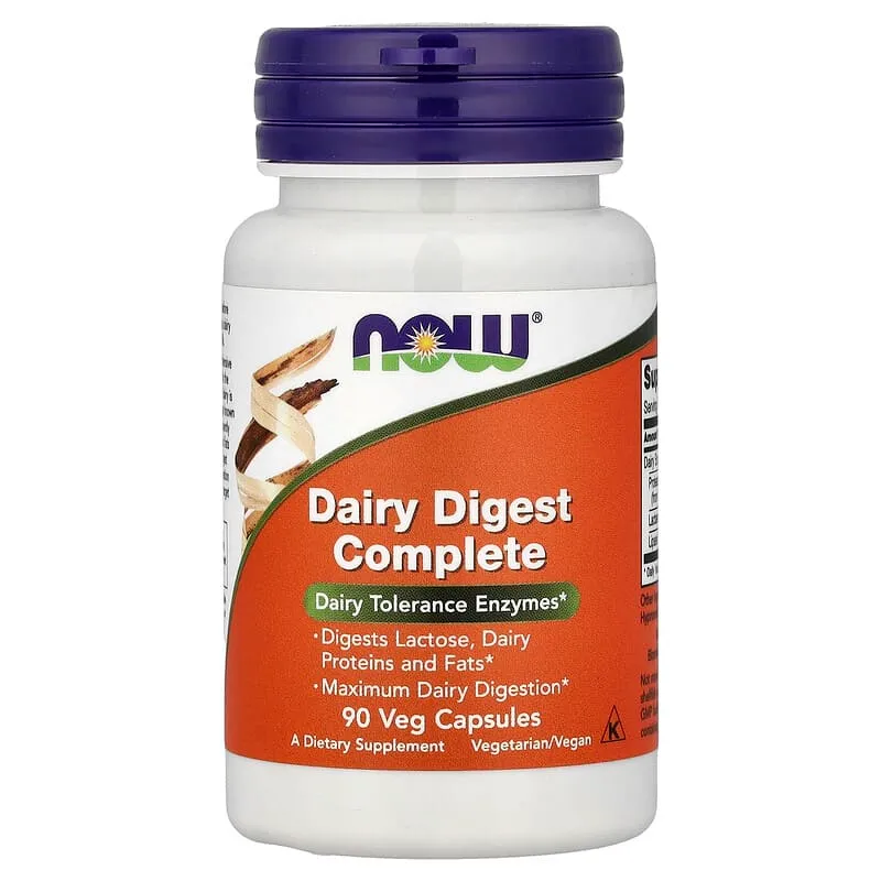 Dairy Digest Complete | 90 Capsules | Now Foods