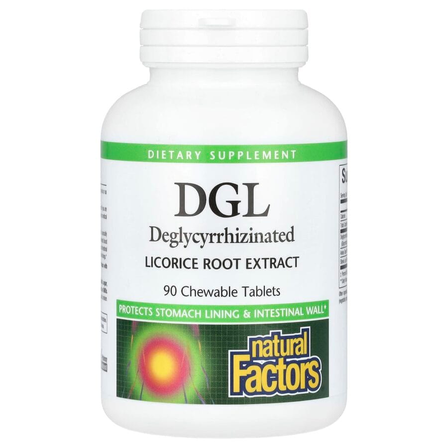 DGL Licorice Root Extract | 90 x 400mg Chewable | Natural Factors