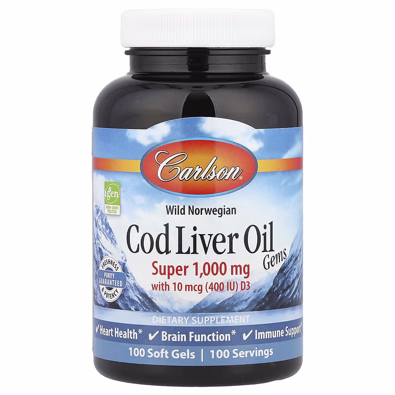 Cod Liver Oil | 100 x 1000mg Softgels | Carlson