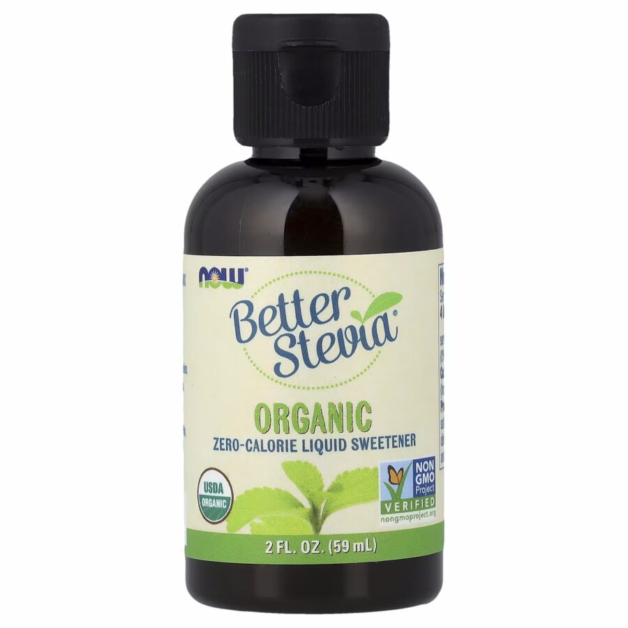 Organic Better Stevia, Zero-Calorie Liquid Sweetener| 59ml | Now Foods