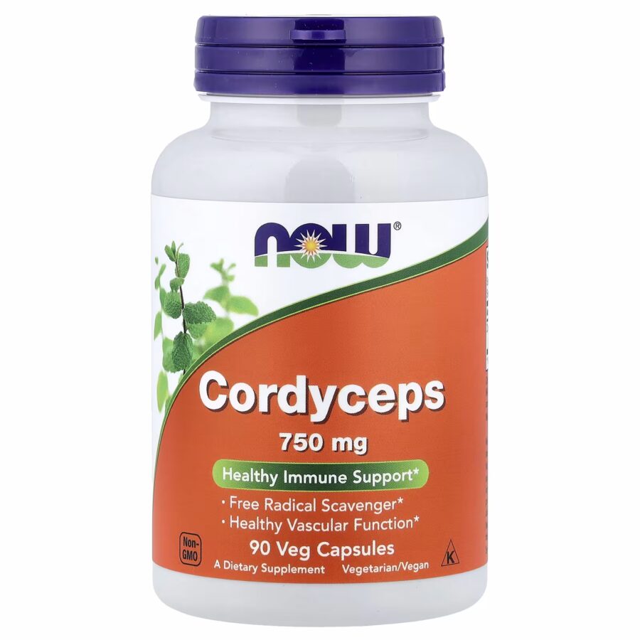 Cordyceps Capsules | 90 x 750mg Capsules | Now Foods