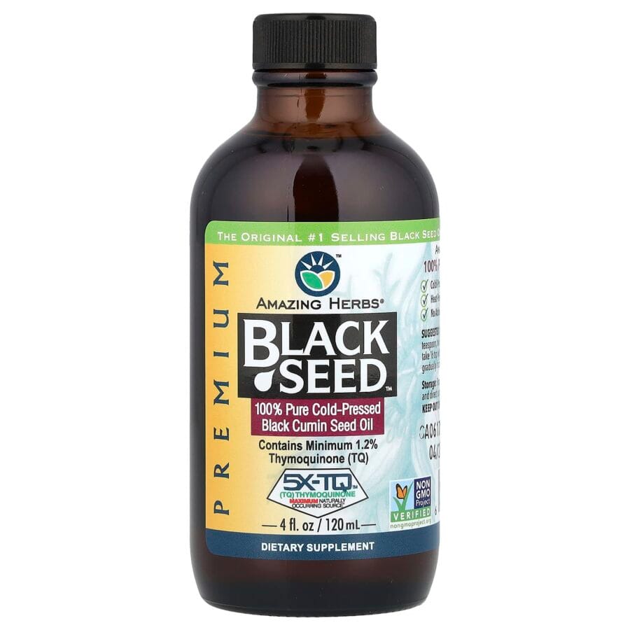 Black Seed™, 100% Pure Cold-Pressed Black Cumin Seed Oil | Amazing Herbs
