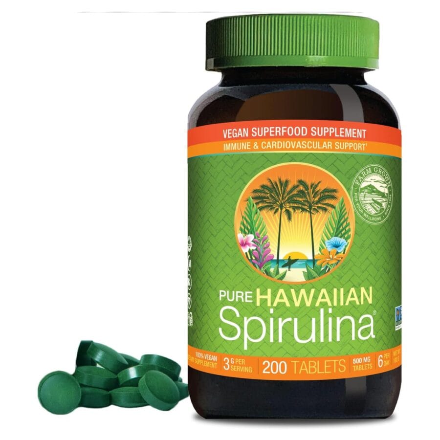 Pure Hawaiian Spirulina Tablets | 200 x 500mg Tablets | Nutrex Hawaii