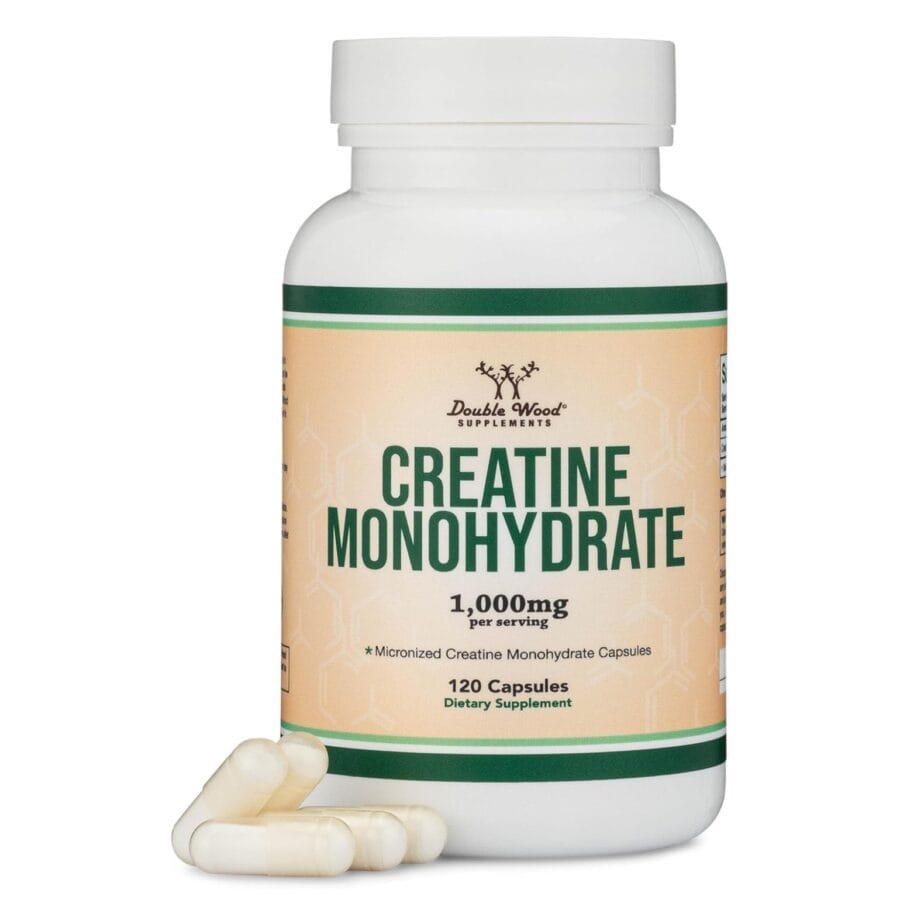 Creatine Monohydrate | 120 x 500mg Capsules | Double Wood Supplements
