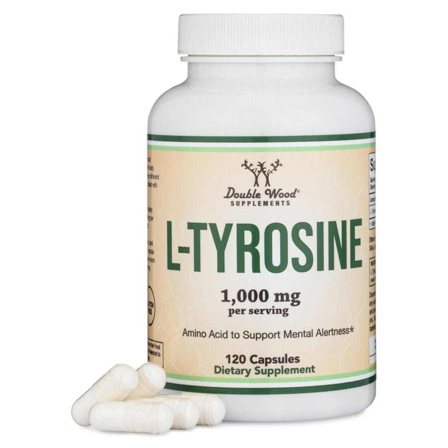 L-Tyrosine | 120 x 500mg Capsules | Double Wood Supplements