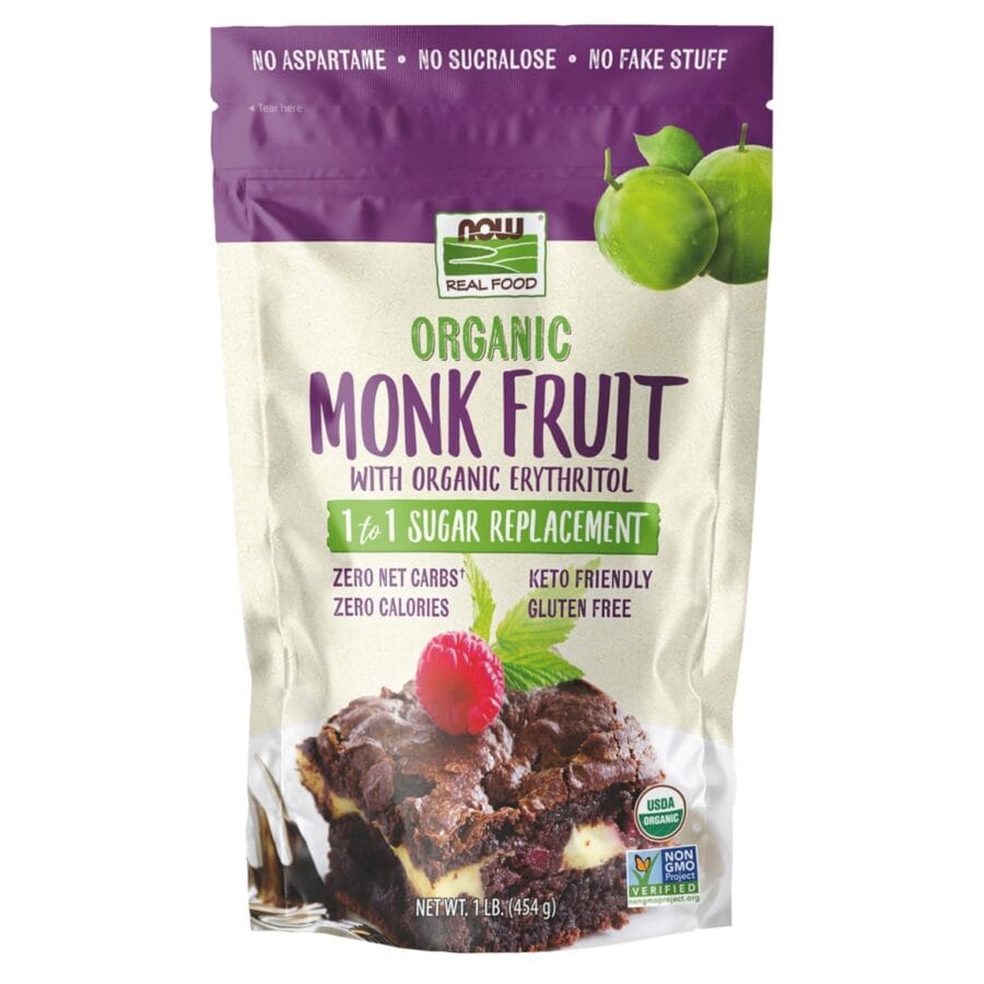 Organic Monk Fruit With Organic Erythritol | 454g | Now Foods