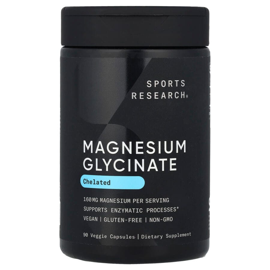 Magnesium Glycinate | 90 x 80mg Capsules | Sports Research