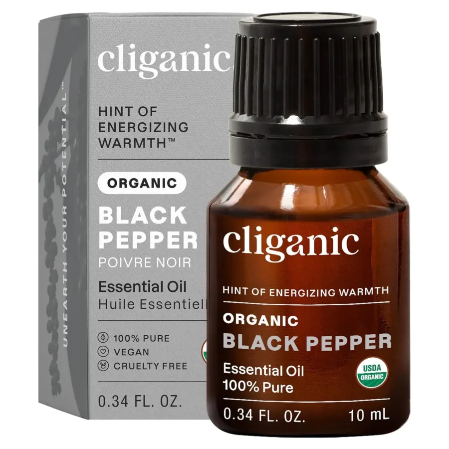 Organic Black Pepper Oil | 10ml | Cliganic